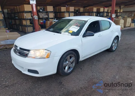 2013 Dodge Avenger Se из США, поврежденный, VIN 1C3CDZAB3DN583540